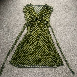 Apt. 9 Green Patterned A-line Dress